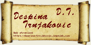 Despina Trnjaković vizit kartica